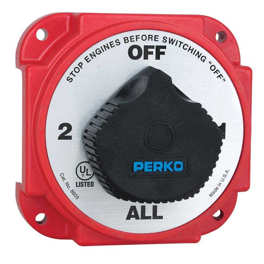 Perko, Hochleistungs-Batteriewahlschalter von Perko mit Feldtrennschalter für Lichtmaschine [8603DP]