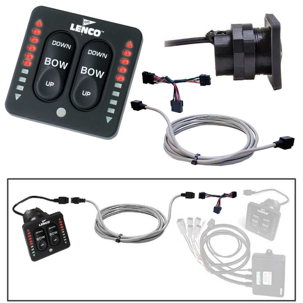 Lenco Marine, Lenco Flybridge-Kit f/LED-Anzeige-Tastenfeld f/zweiteiliger taktiler Schalter – 10' [11941-001]