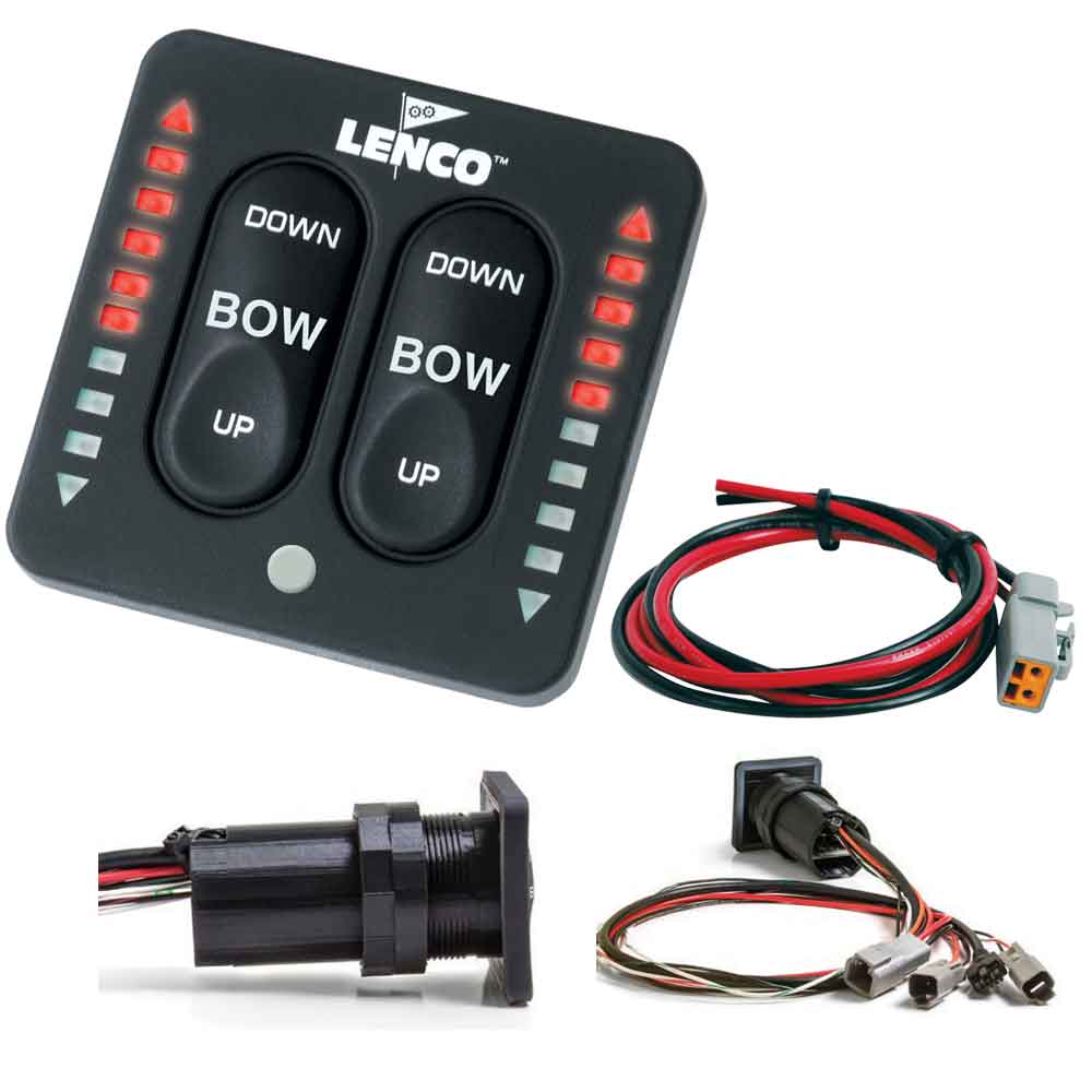 Lenco Marine, Lenco LED-Anzeige, integrierter taktiler Schaltersatz mit Anschlusskabel für Einzelbetätigungssysteme [15170-001]