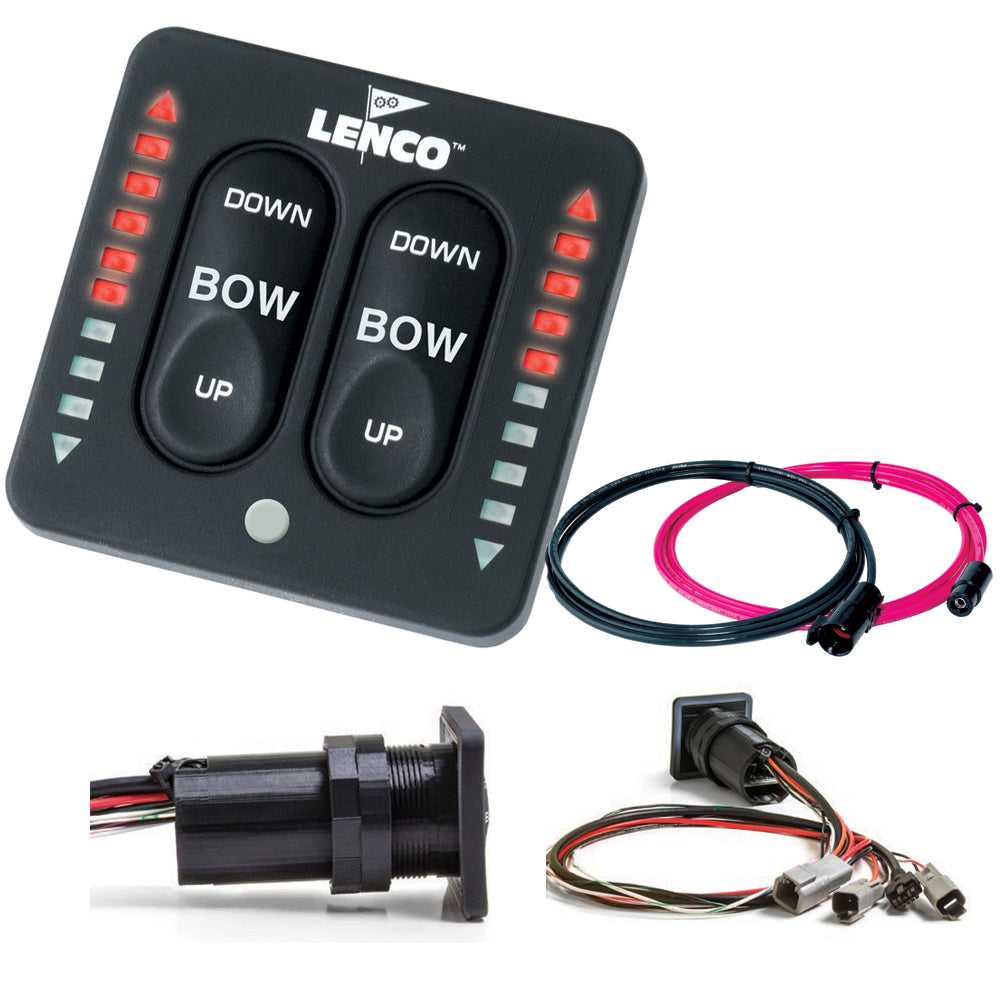 Lenco Marine, Lenco LED-Anzeige, integrierter taktiler Schaltersatz mit Anschlusskabel für Systeme mit zwei Betätigungselementen [15171-001]