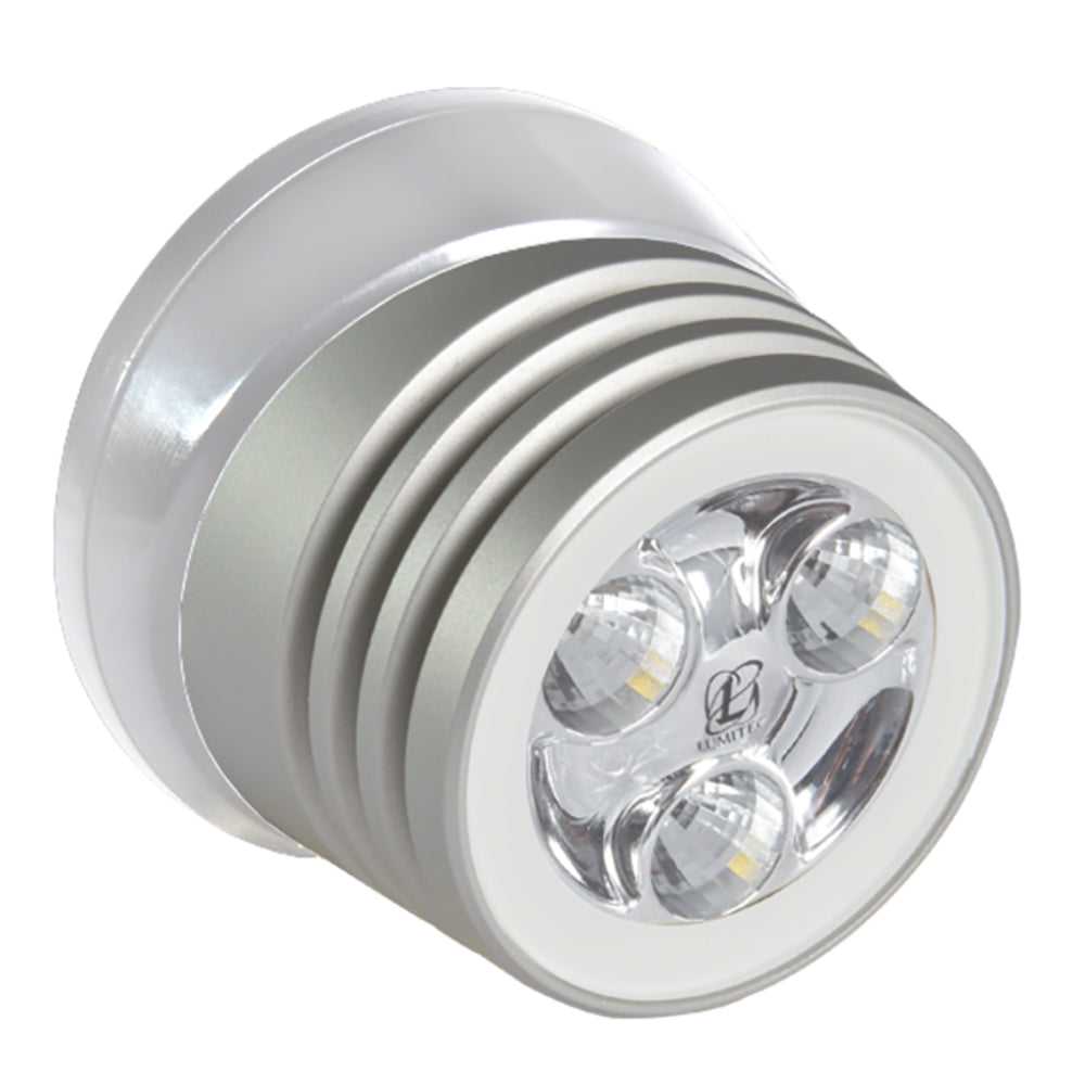 Lumitec, Lumitec Zephyr LED-Spreiz-/Deckleuchte – gebürsteter weißer Sockel – weiß, nicht dimmbar [101325]