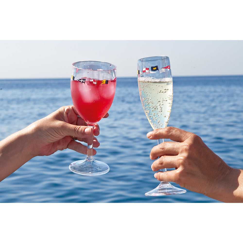 Marinegeschäft, Marine Business Champagnerglas-Set – REGATA – 6er-Set [12105C]