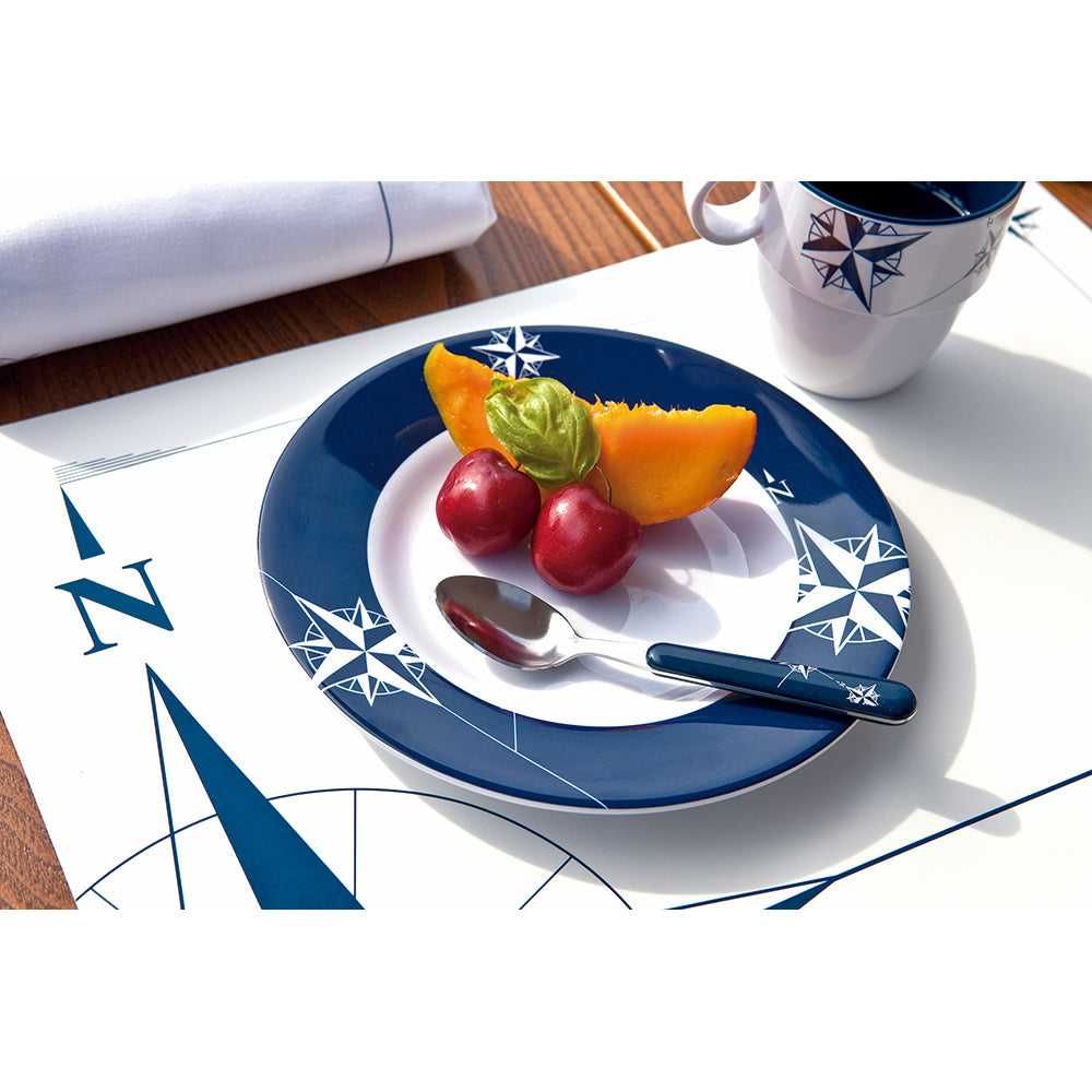 Marinegeschäft, Marine Business Melamin-Dessertteller, rund, NORTHWIND, 17,8 cm, 6er-Set [15003C]