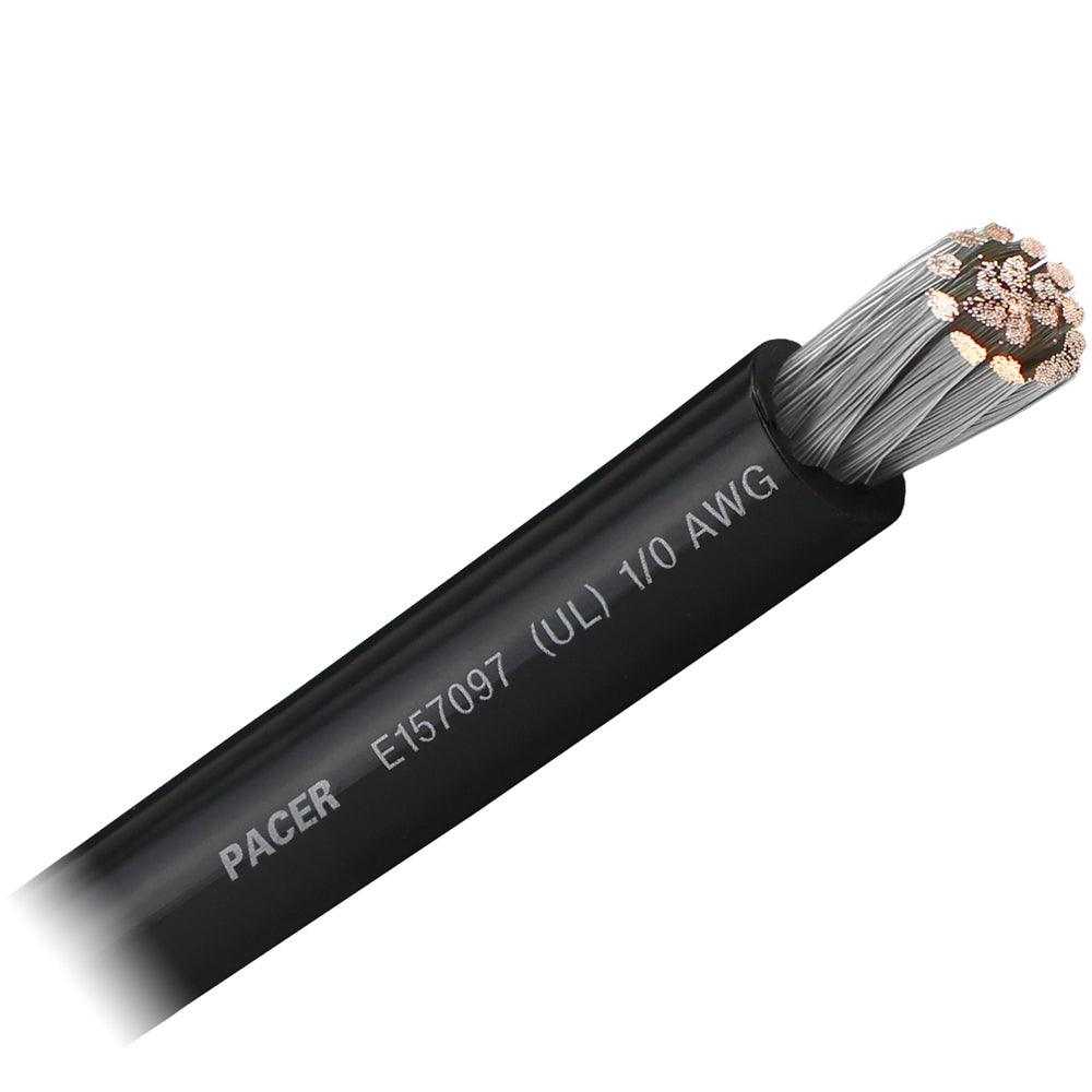 Pacer-Gruppe, Pacer Black 1/0 AWG Batteriekabel – Verkauft pro Fuß [WUL1/0BK-FT]