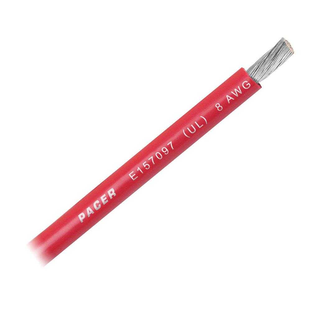 Pacer-Gruppe, Pacer Red 8 AWG Batteriekabel – fußweise verkauft [WUL8RD-FT]