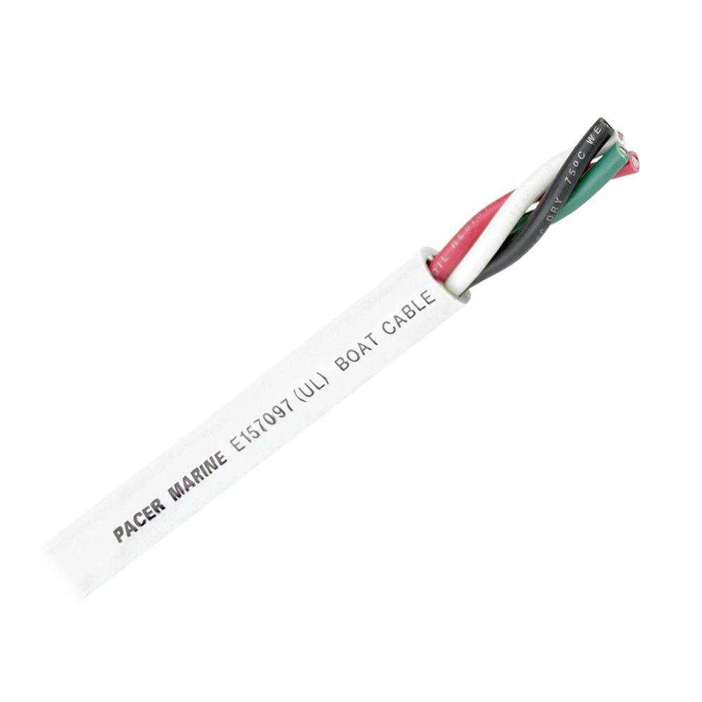 Pacer-Gruppe, Pacer Rundes 4-Leiter-Kabel – 100 – 10/4 AWG – Schwarz, Grün, Rot, Weiß [WR10/4–100]