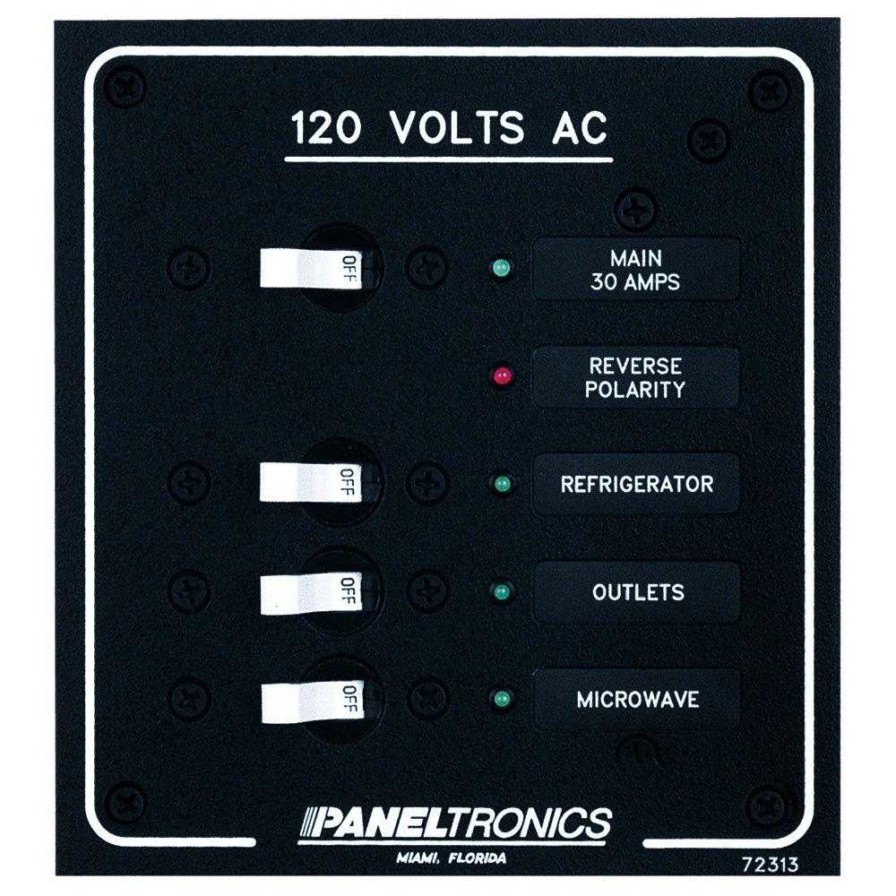 Paneltronik, Paneltronics Standard AC 3-Positionen-Leistungsschalterfeld und Hauptschalter mit LEDs [9972313B]