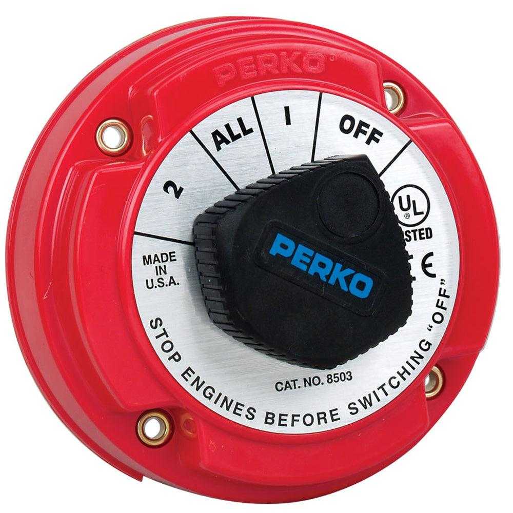 Perko, Perko 8503DP mittelschwerer Batteriewahlschalter mit Lichtmaschinen-Feldtrennschalter ohne Schlüsselsperre [8503DP]