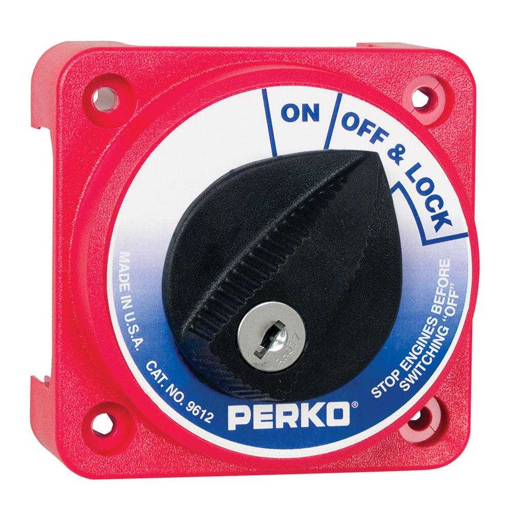 Perko, Perko 9612DP Kompakter Hauptbatterie-Trennschalter für mittlere Beanspruchung mit Schlüsselverriegelung [9612DP]