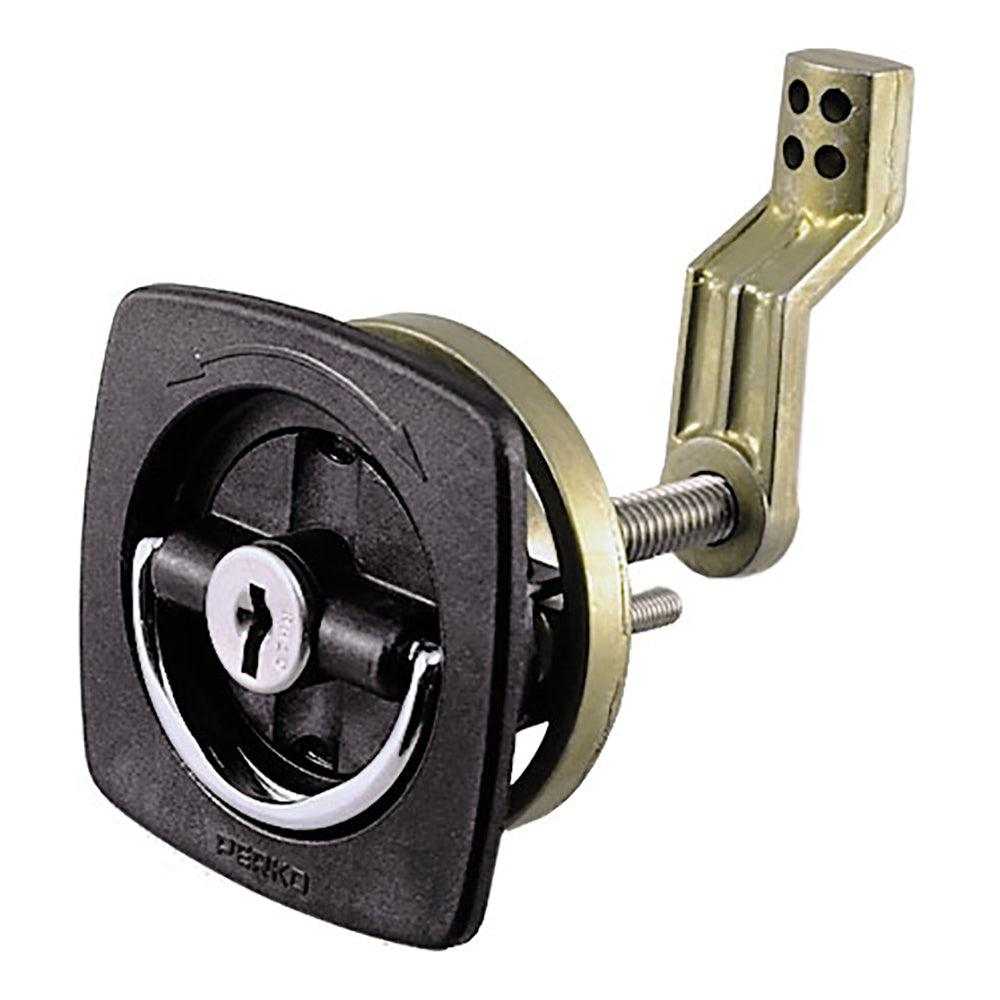 Perko, Perko Black Flush Lock – 2,5" x 2,5" mit versetzter Nockenstange, flexibler Polymer-Schließer [0931DP1BLK]